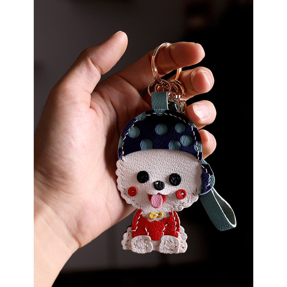 G8activist® Leather Cute Bichon Keychain DIY Kits - Image 3
