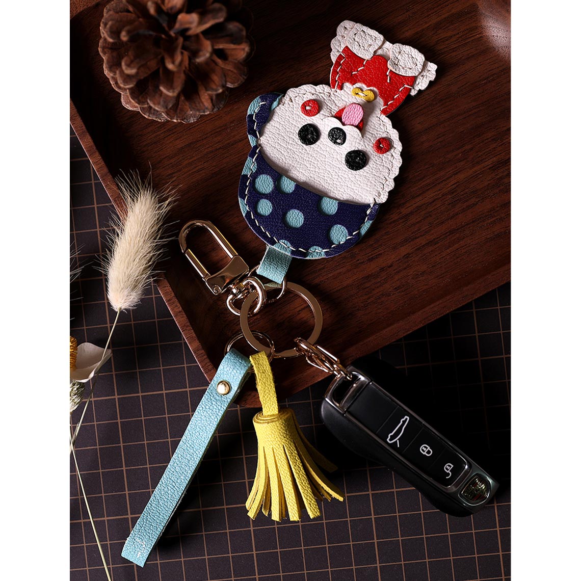 G8activist® Leather Cute Bichon Keychain DIY Kits - Image 8