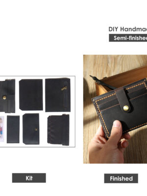 G8activist® Crazy Horse Leather Double Card Holder DIY Kits