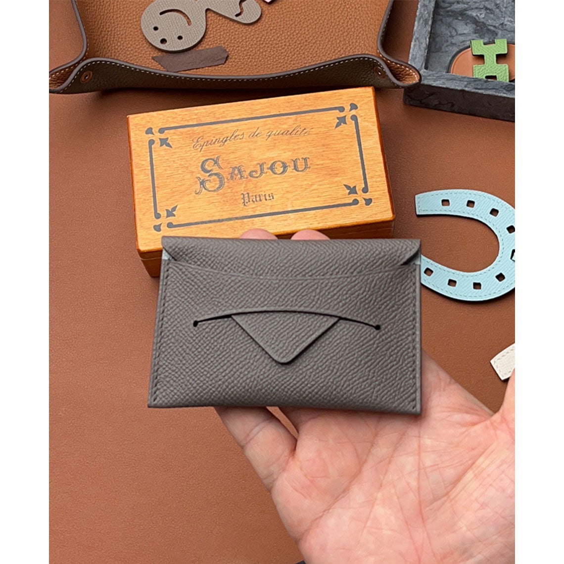 G8activist® Full Grain Leather Classic Envelope Card Holder DIY Kits - Image 3