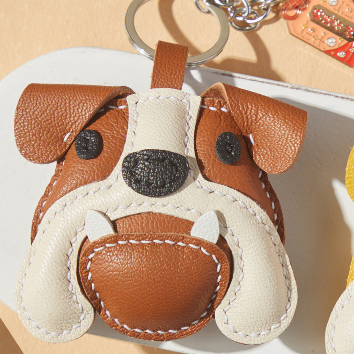 G8activist® Sheep Leather Bulldog Keychain DIY Kits - Image 7