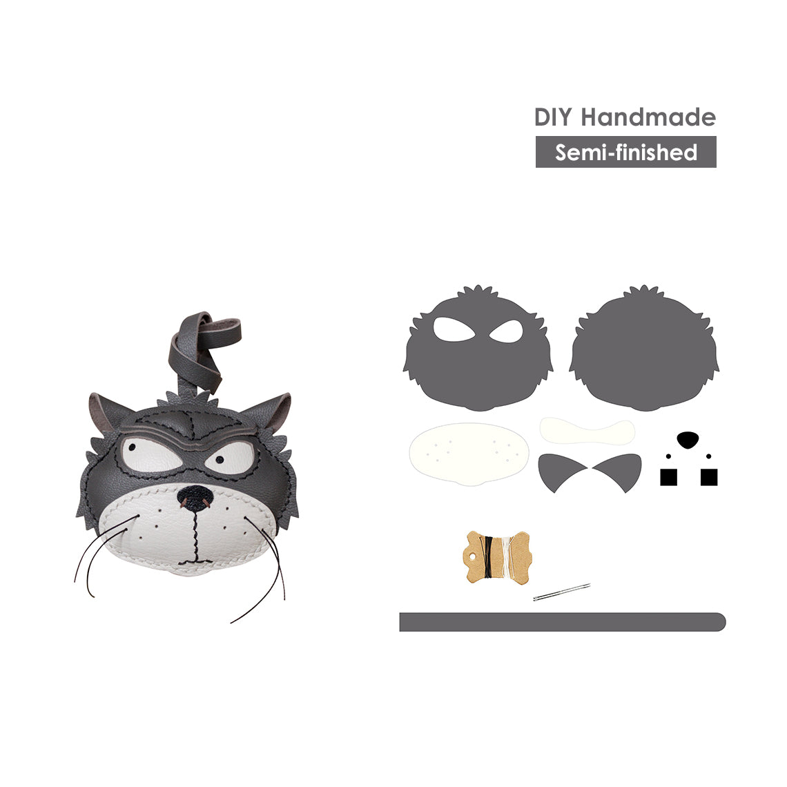 G8activist® Leather Fun Cat Keychain DIY Kit