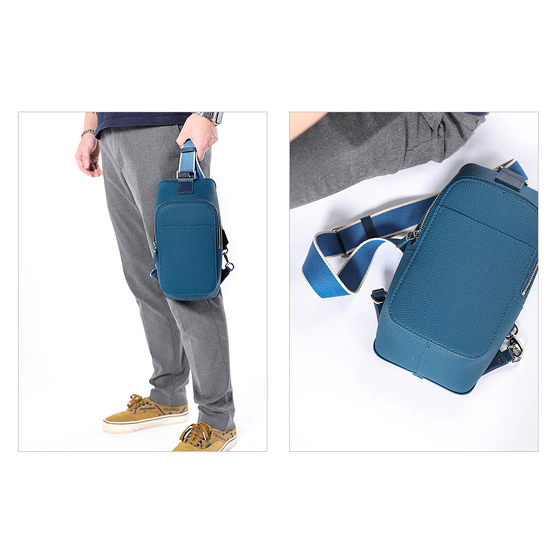 G8activist® Top Grain Leather Men Fanny Pack Waist Bag DIY Kit - Image 8