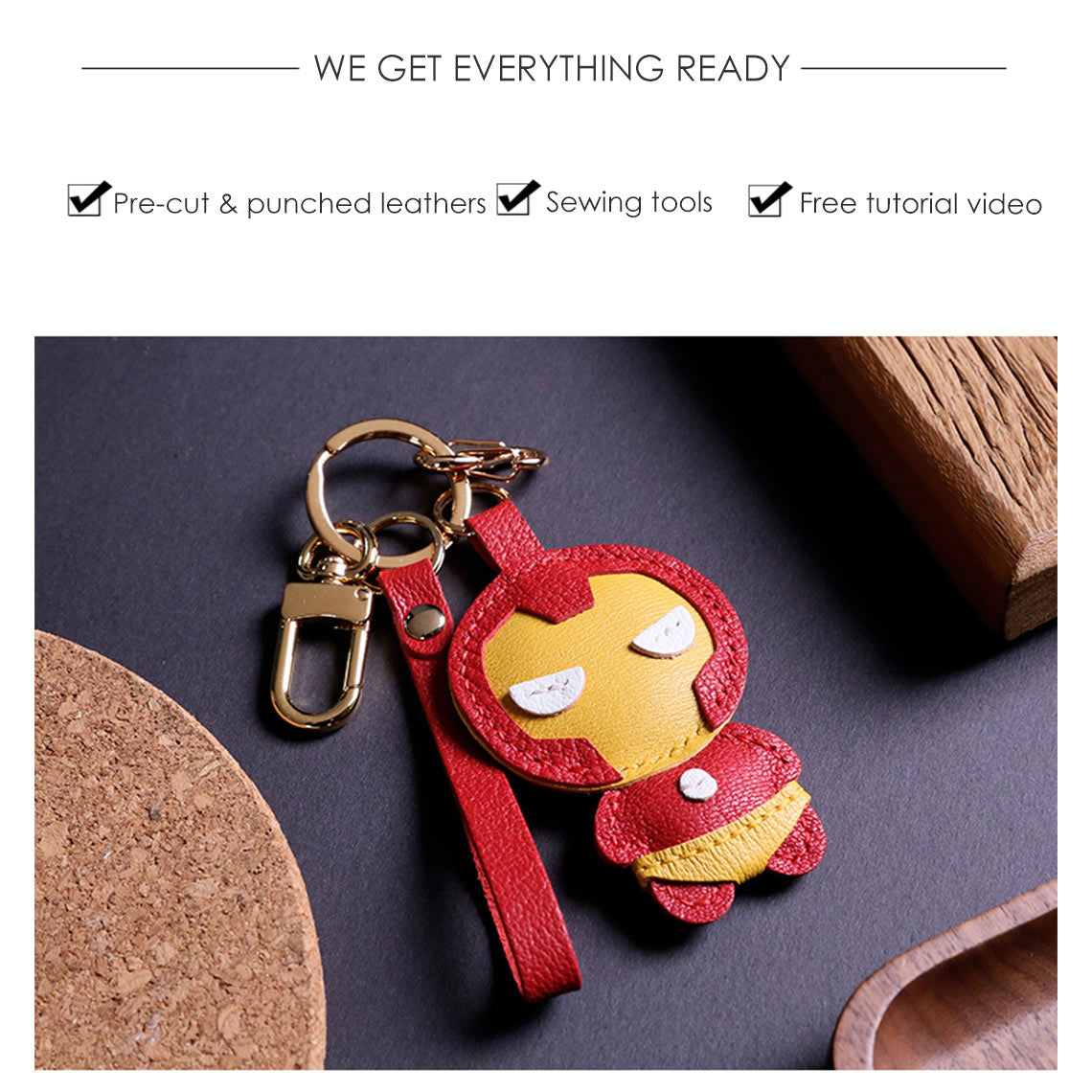 G8activist® Leather Iron Men Keychain DIY Kit - Image 4