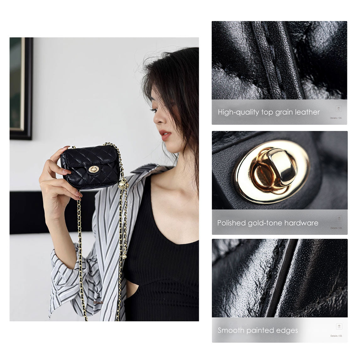 G8activist® Top Grain Leather Quilted Lipstick Pouch DIY Kits - Image 9