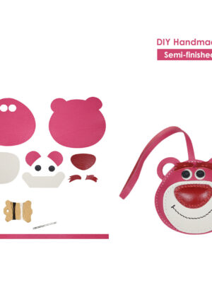 G8activist® Leather Pink Strawberry Bear Bag Charm DIY Kit