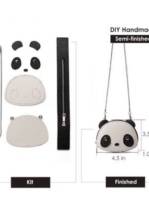 G8activist® Leather Panda Wallet Purse Bag DIY Kit