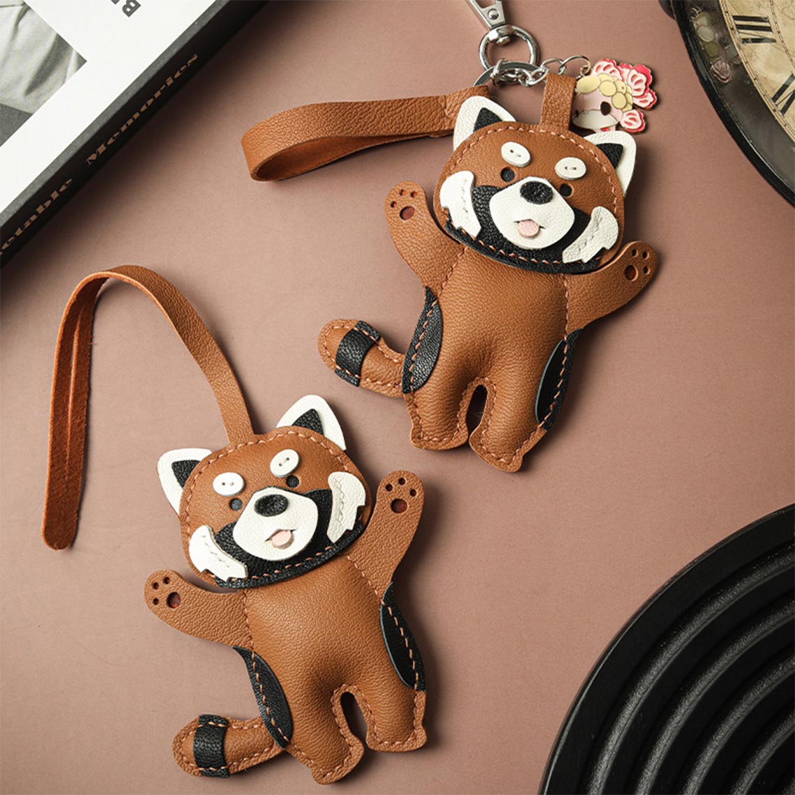 G8activist® Leather Raccoon Keychain Charm DIY Kit - Image 2