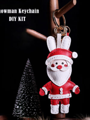 G8activist® Sheep Leather Christmas Santa Keychain DIY Kits