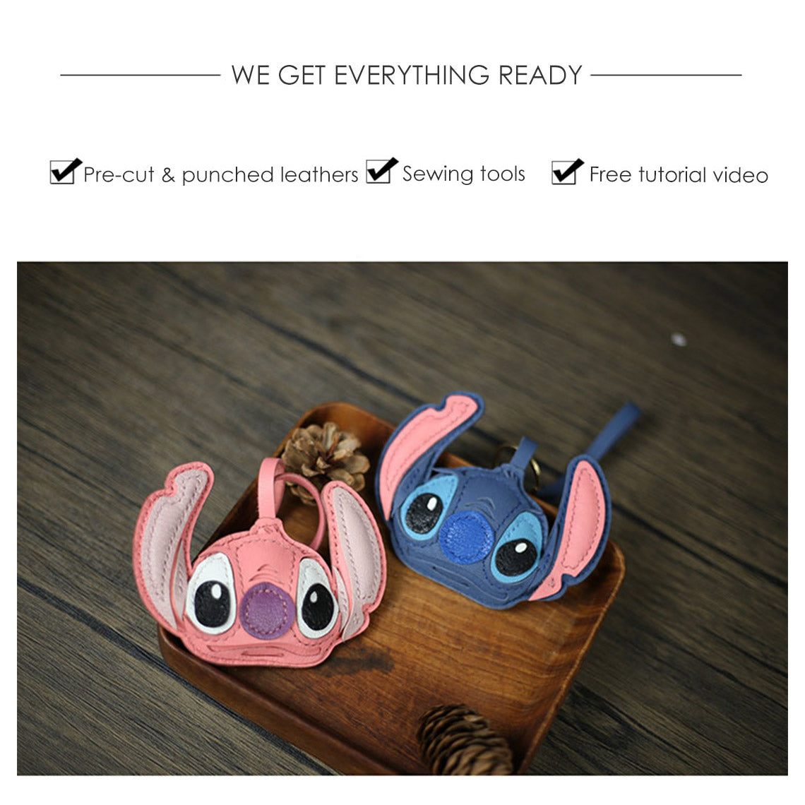 G8activist® Leather Stitch & Angel Keychain DIY Kit - Image 3