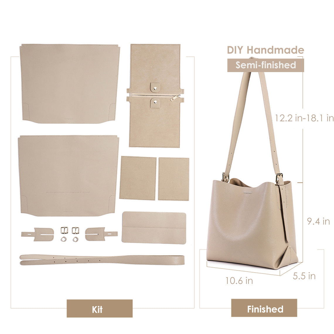 G8activist® Leather Fashion Bucket Bag DIY Kit
