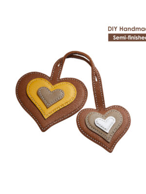 G8activist® Sheep Leather Double Heart Bag Charm DIY Kit