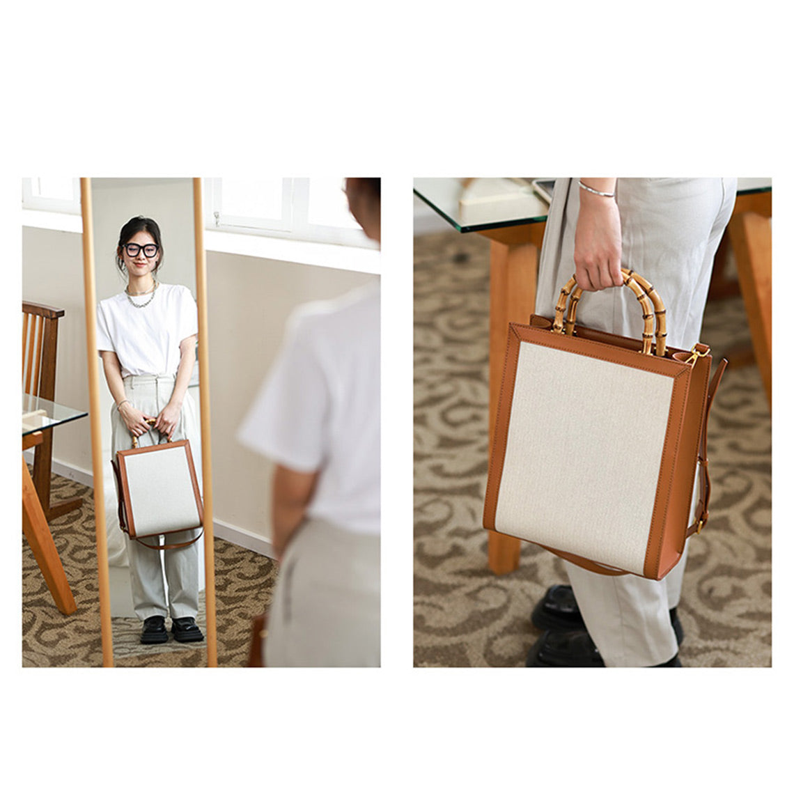 G8activist® Leather Dustbag Recycle Bamboo Handles Bag DIY Kit - Image 7