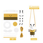 G8activist® Leather Lovely Bee Crossbody Bag For Kids DIY Kit