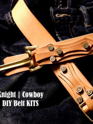 G8activist® Full Grain Leather Knight Buckle Cowboy Belt DIY Kit