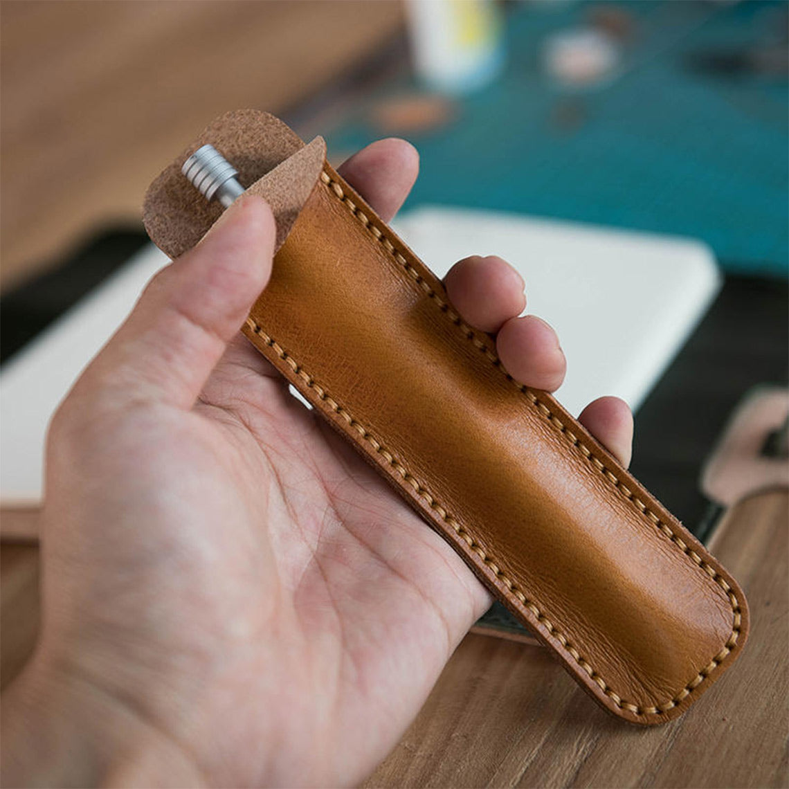 G8activist® Full Grain Leather Single Pen Case DIY Kit