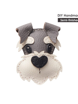 G8activist® Sheep Leather Schnauzer Keychain Charm DIY Kit