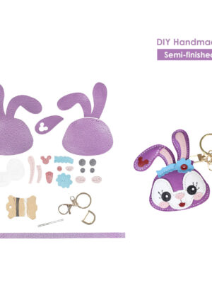 G8activist® Leather Lavender Bunny Keychain DIY Kit
