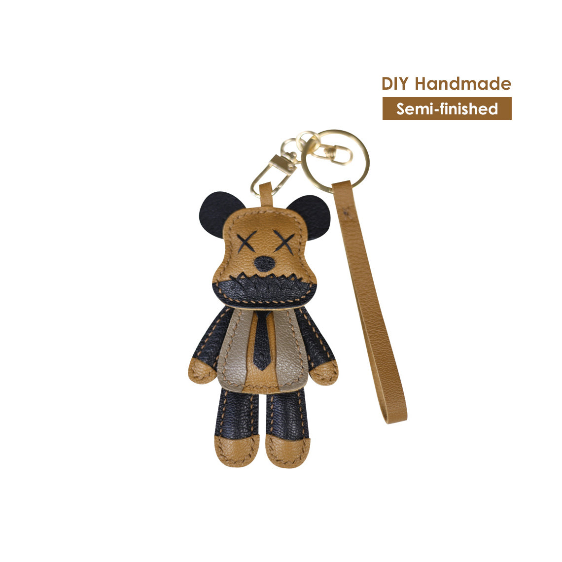 G8activist® Leather Violent Bear Keychain Charm DIY Kit